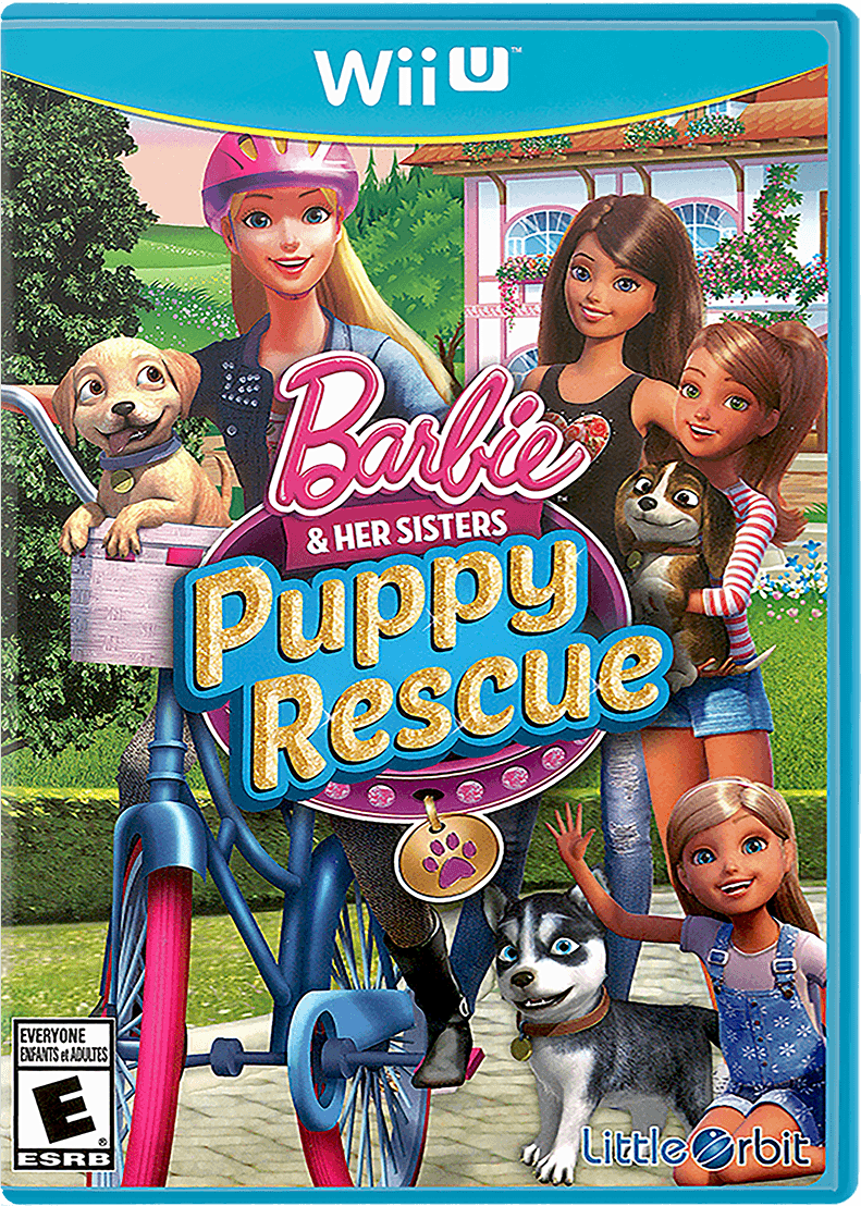 Barbie and Her Sisters: Puppy Rescue box art for Wii U